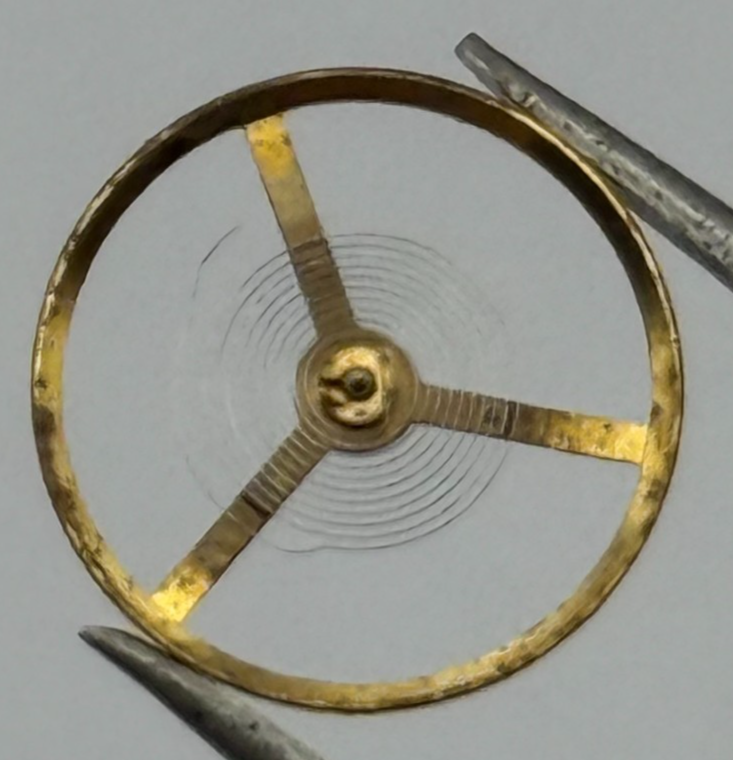 Smith 608 Balance Wheel Complete And Spring 10 1/2''' 1535 Watch Movement Parts