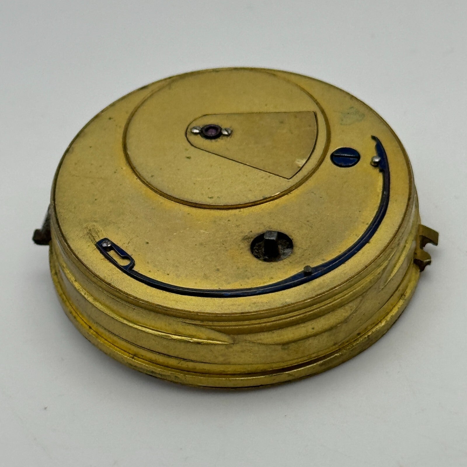 43mm Antique Unusual Nugent Wells & Son Newport Pocket Watch Movement PARTS