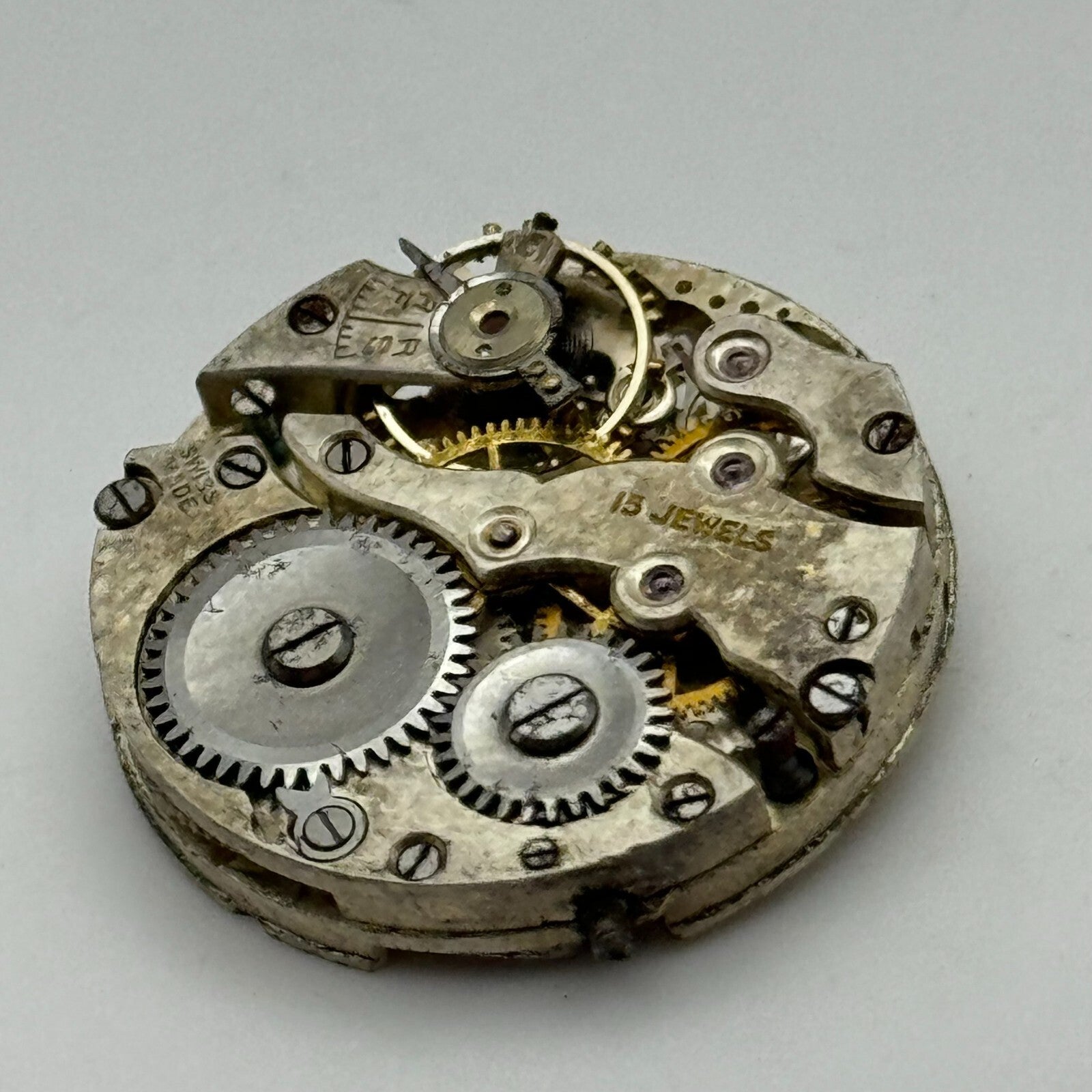 23.7mm Men's AS 340 A Schild Manual Wind 15 Jewels Swiss Watch Movement PARTS