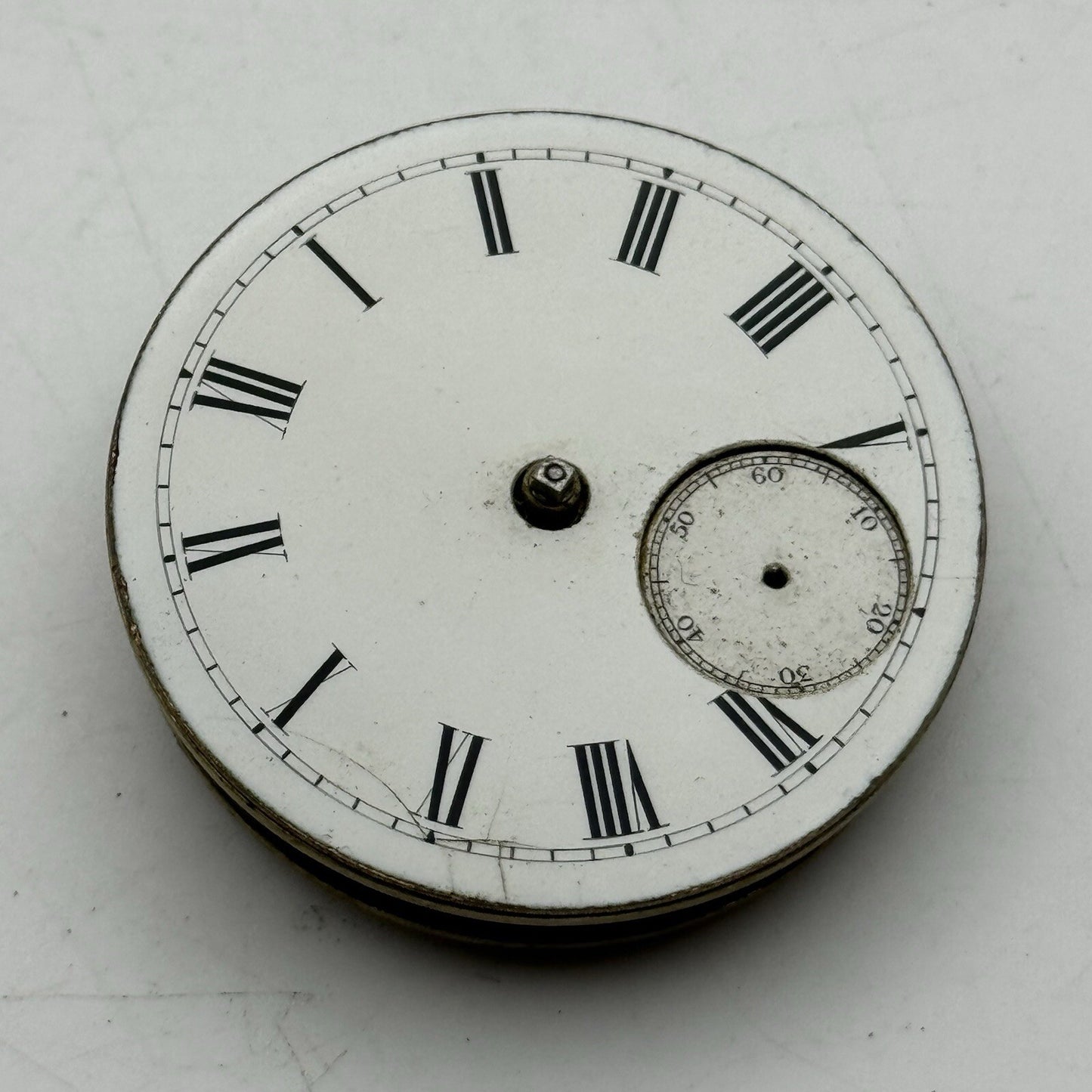42.8mm Lancashire Watch Co Prescott Trademarked Pocket Watch Movement FOR PARTS