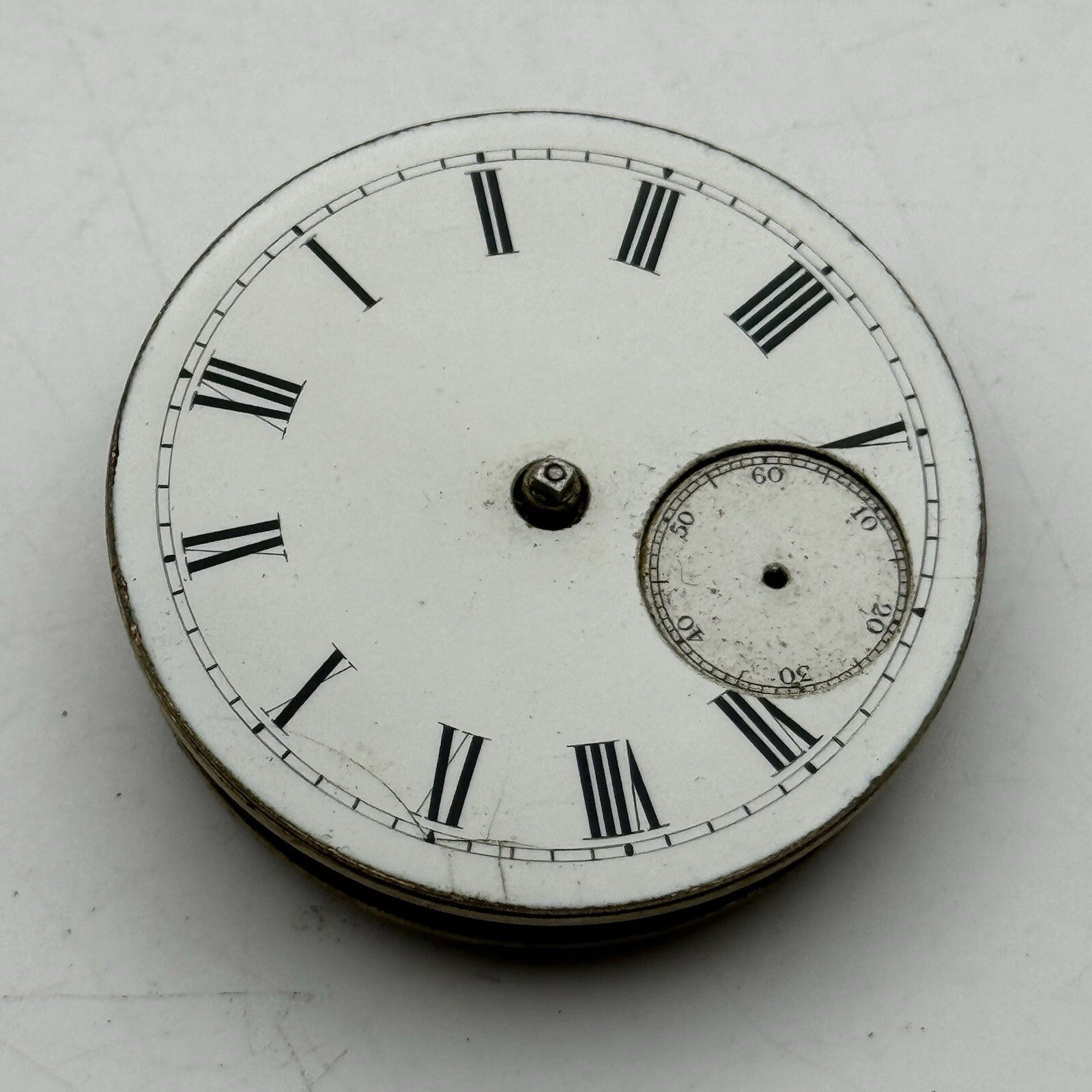 42.8mm Lancashire Watch Co Prescott Trademarked Pocket Watch Movement FOR PARTS