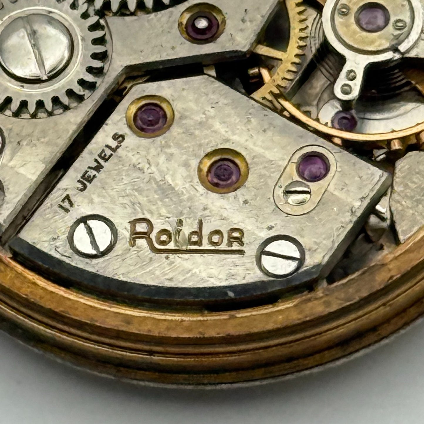 FHF 70 Watch Movement Roldor Manual Wind Vintage Swiss 17 Jewels Parts 27.1mm