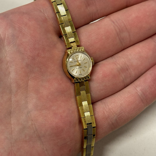 15mm Ladies WORKING Baume Gold Plated Swiss Made Watch DAMAGED STRAP