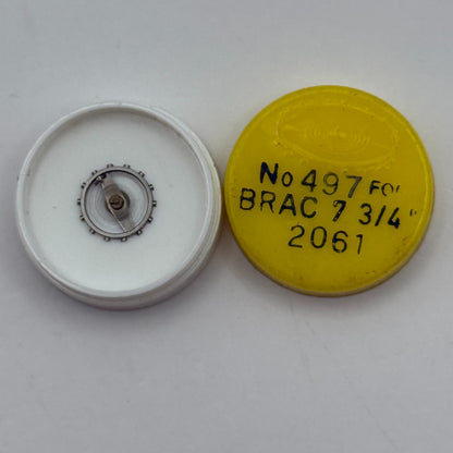 Brac 2061 Balance Wheel Complete And Spring  7¾’’’ 497 Watch Movement Parts NOS