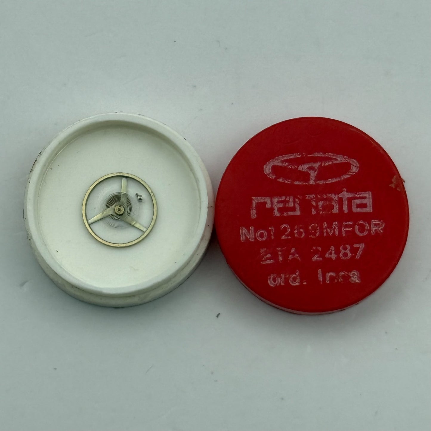 ETA 2487 Balance Wheel Complete And Spring  Ord + Inca 1269 M Watch Parts NOS