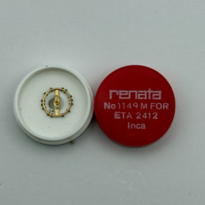 ETA 2412 Balance Wheel Complete And Spring 1149 M Watch Movement Parts NOS