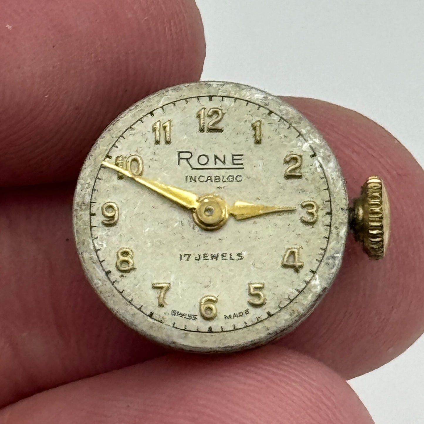 15.5mm Ladies Rone 675 ETA 2410 Manual Wind Watch Movement Swiss Vintage PARTS