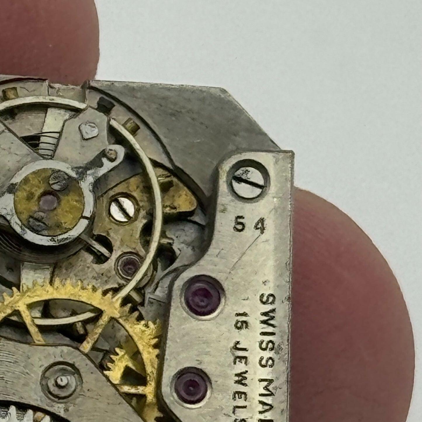 20.5mm Running Rotary Maximus Cal 54 Tank Watch Movement Manual Wind PARTS