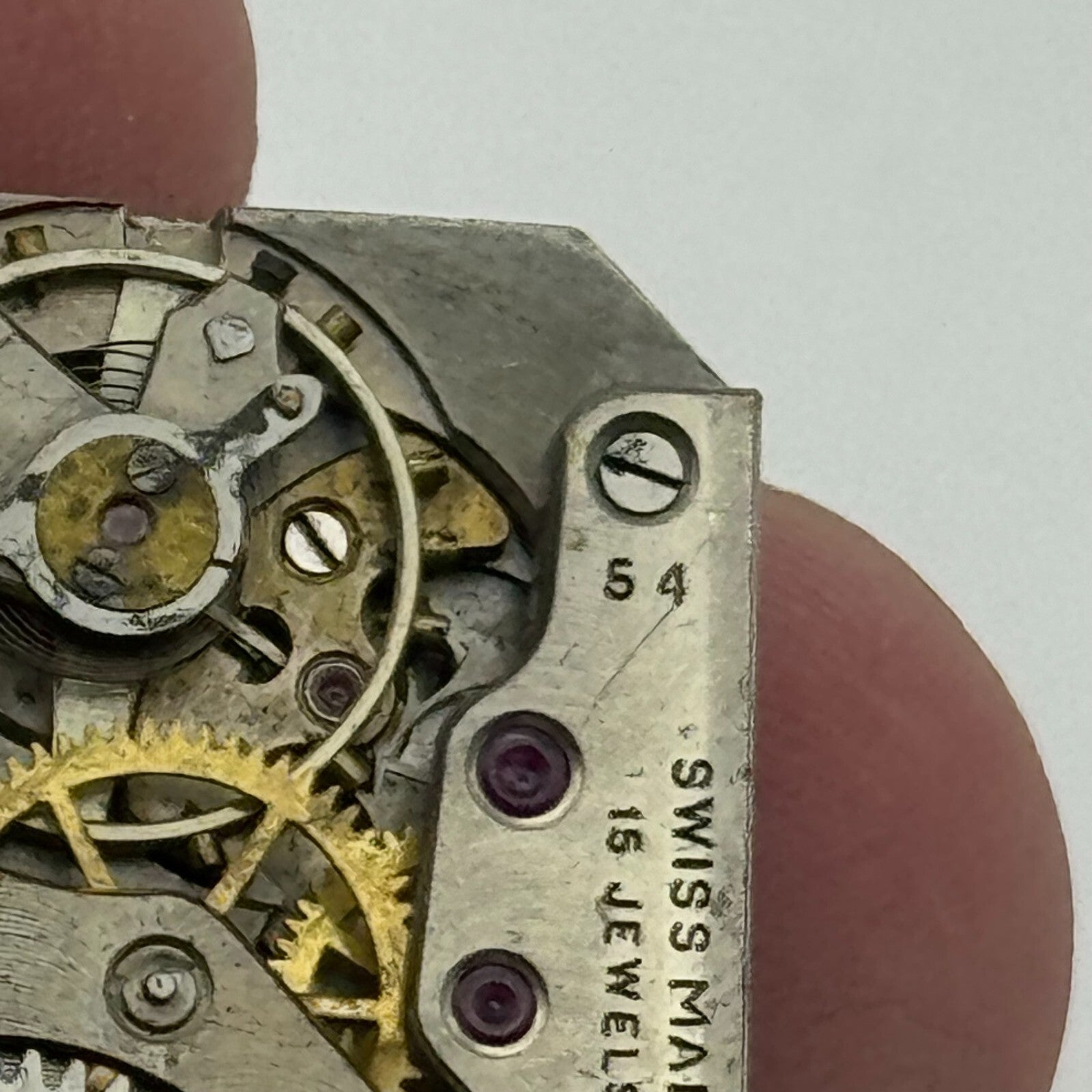 20.5mm Running Rotary Maximus Cal 54 Tank Watch Movement Manual Wind PARTS