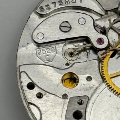 Zenith 2522C Watch Movement Vintage Incomplete Date Swiss Parts Repair 26.3mm