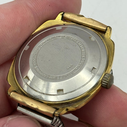 33mm Men’s Vintage Accurist Shockmaster Automatic ETA 2472 Date Dial Watch PARTS