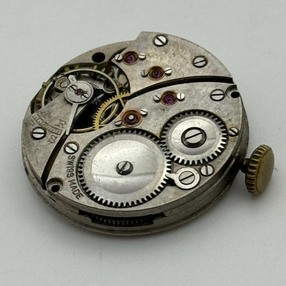 23.6mm Running Unidentified High Grade Trench Watch Movement Manual Wind PARTS
