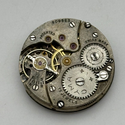 23.6mm Cyma Ref 030 Tavannes Manual Wind Watch Movement Swiss Vintage PARTS