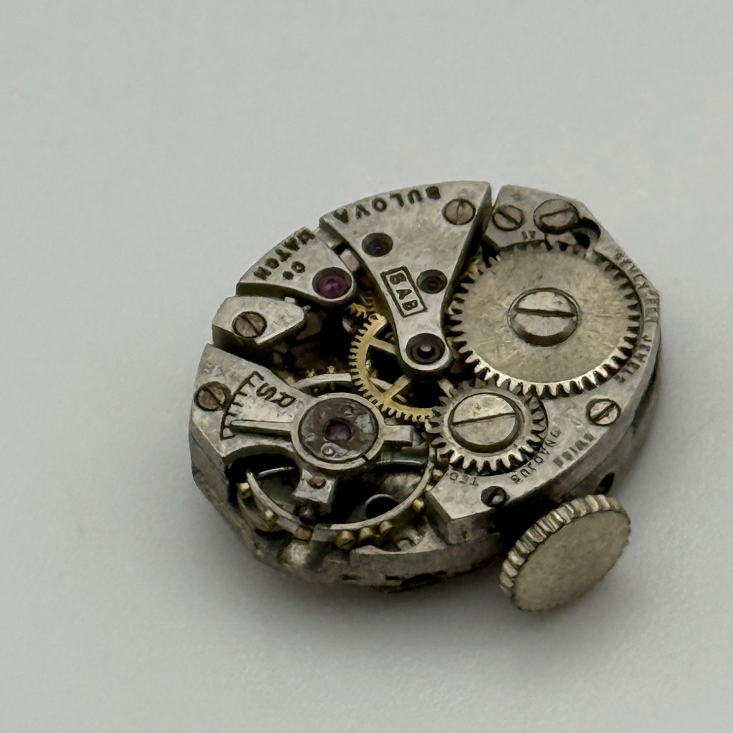 13.1mm Vintage Ladies Bulova 5AB Manual Wind Swiss Watch Movement PARTS REPAIR