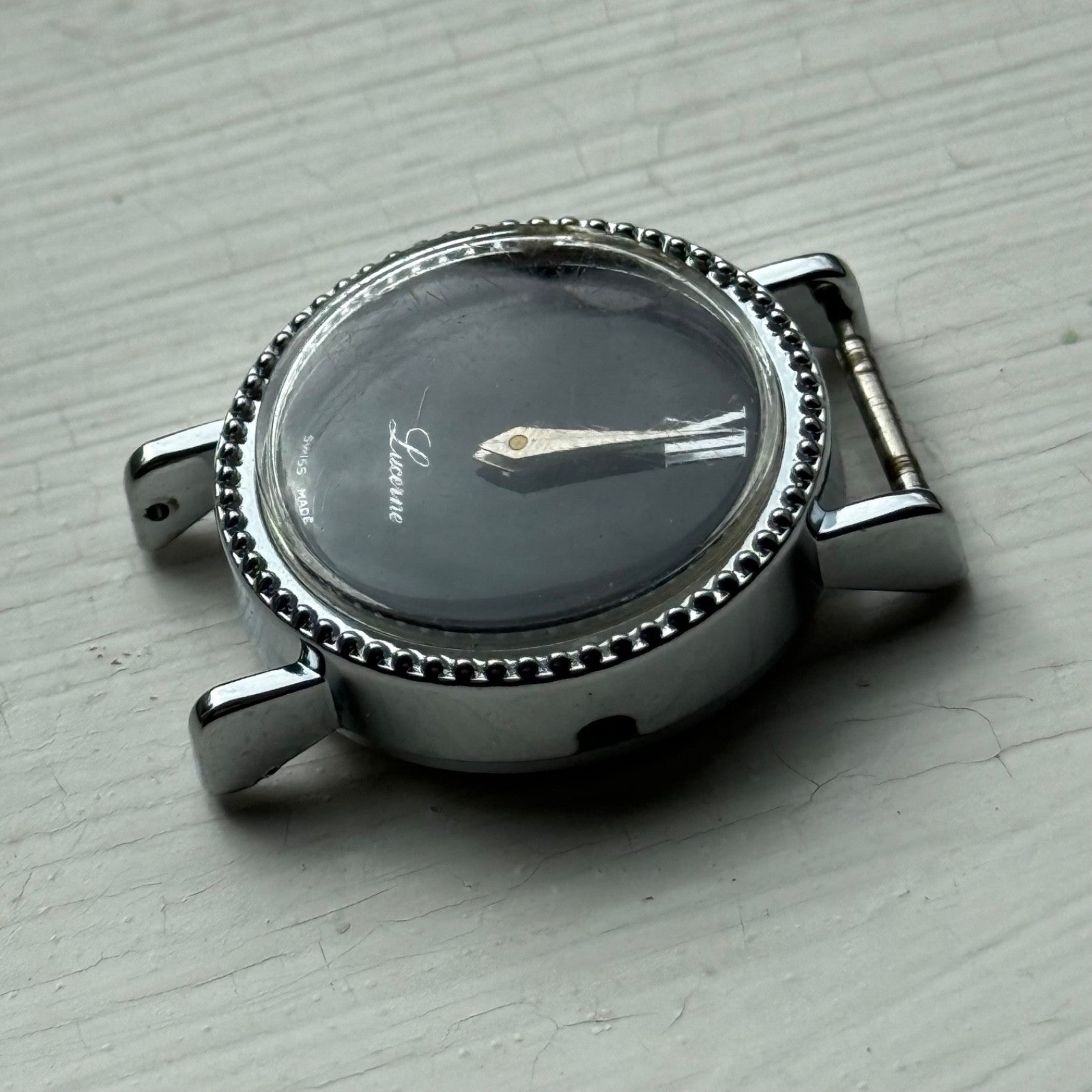 26mm Vintage Lucerne BFG 844 Swiss Black Dial Manual Wind Watch PARTS / REPAIR