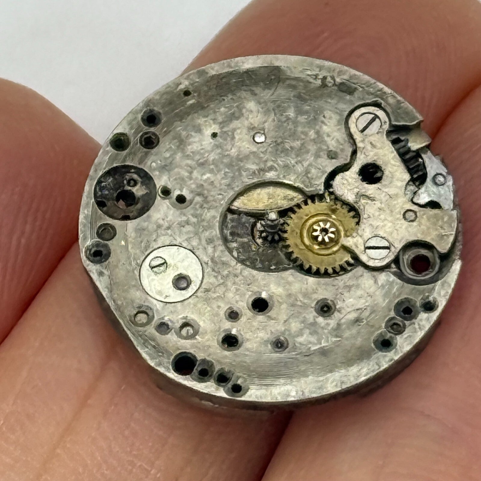 19.7mm Vintage Visible 51589 Manual Wind Watch Movement PARTS REPAIR
