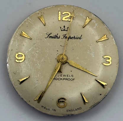 Smiths Imperial 5911 Cal 0104 Watch Movement Manual Wind Vintage Parts 26.9mm