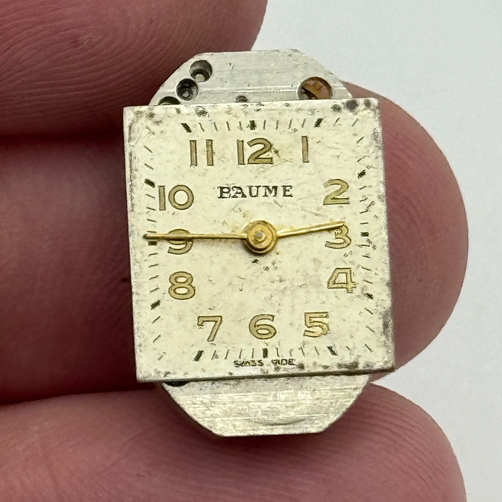 12.7mm Ladies Baume 17 Jewels Swiss Manual Wind Watch Movement Vintage PARTS