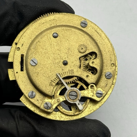 44.1mm Unidentified Pocket Watch Movement FOR PARTS Restoration