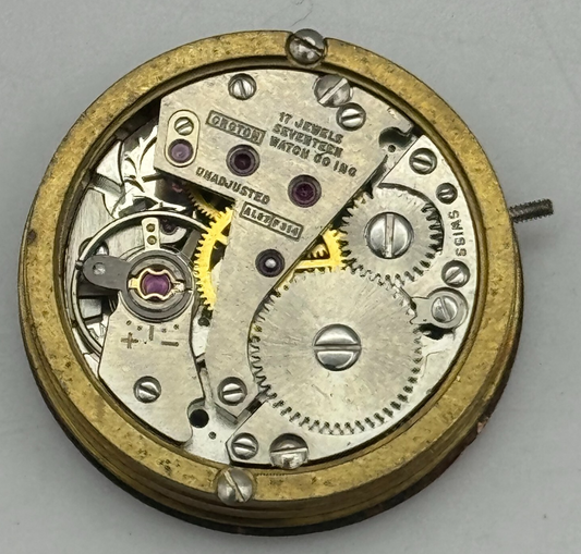 23.6mm Croton AL97 F314 Manual Wind Watch Movement Swiss Vintage PARTS SPARES