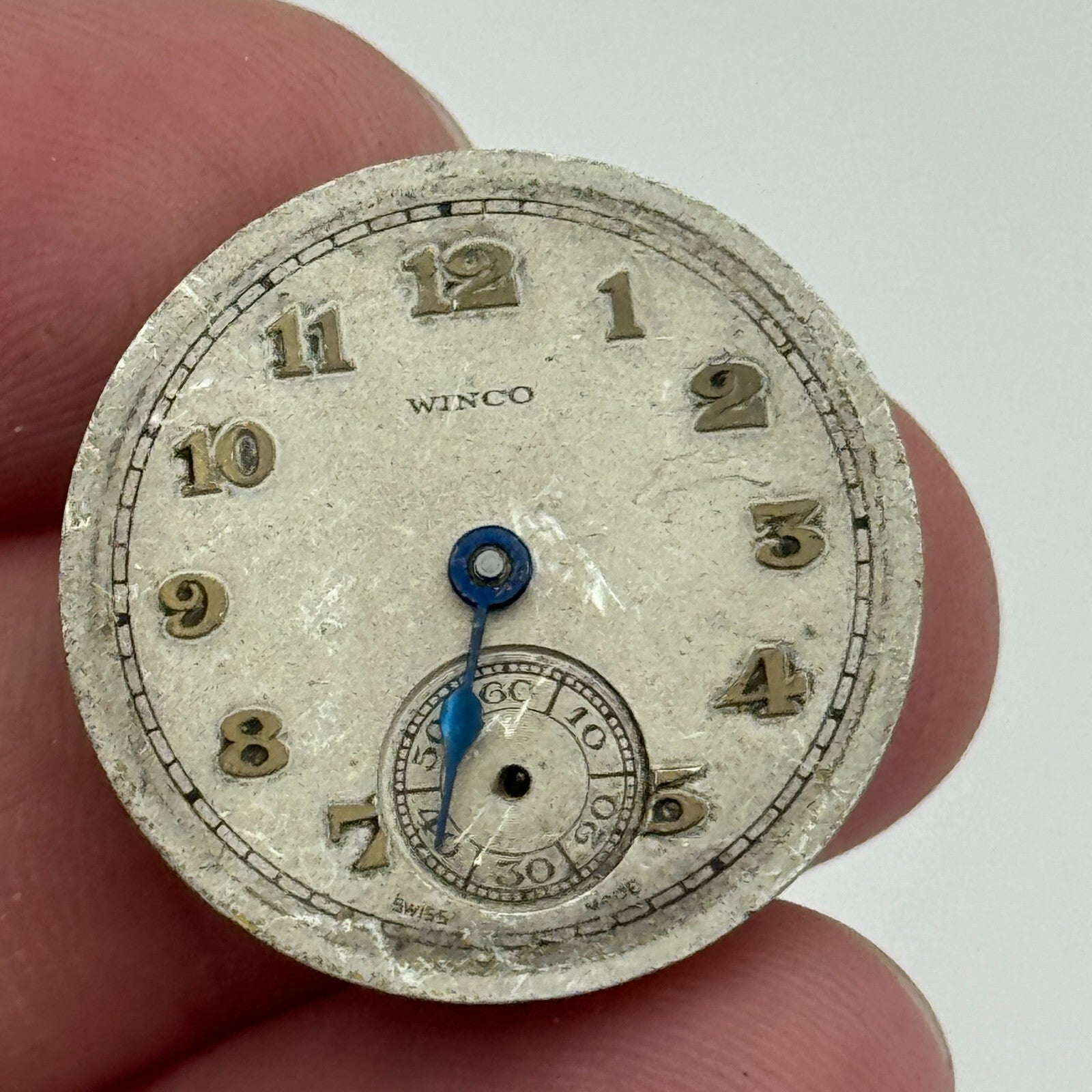 23.6mm Winco 81220 Manual Wind 15 Jewels Watch Movement Swiss Vintage PARTS