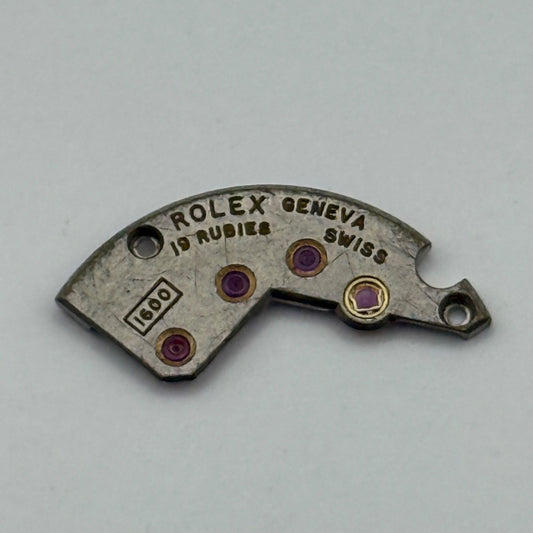Rolex Cal 1600 Watch Movement Bridge Part Geneva 19 Rubies Vintage Parts Repair