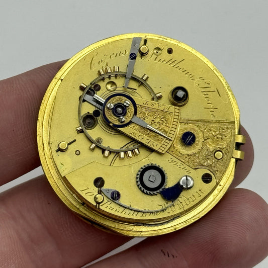 High Quality Running Cozens Matthews & Thorpe London Fusee Pocket Watch Movement