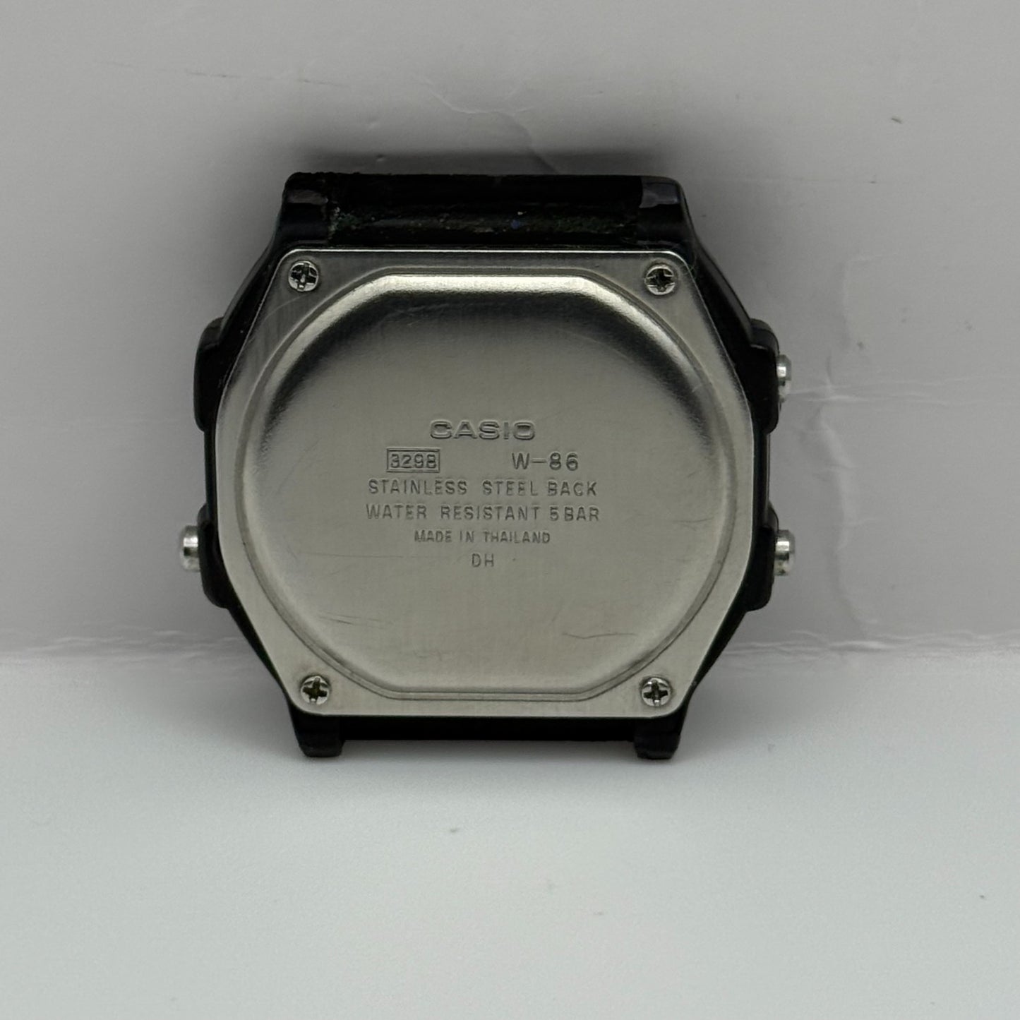 Casio W-86  Quartz Watch Alarm Chrono Illuminator Thailand 37mm PARTS REPAIR