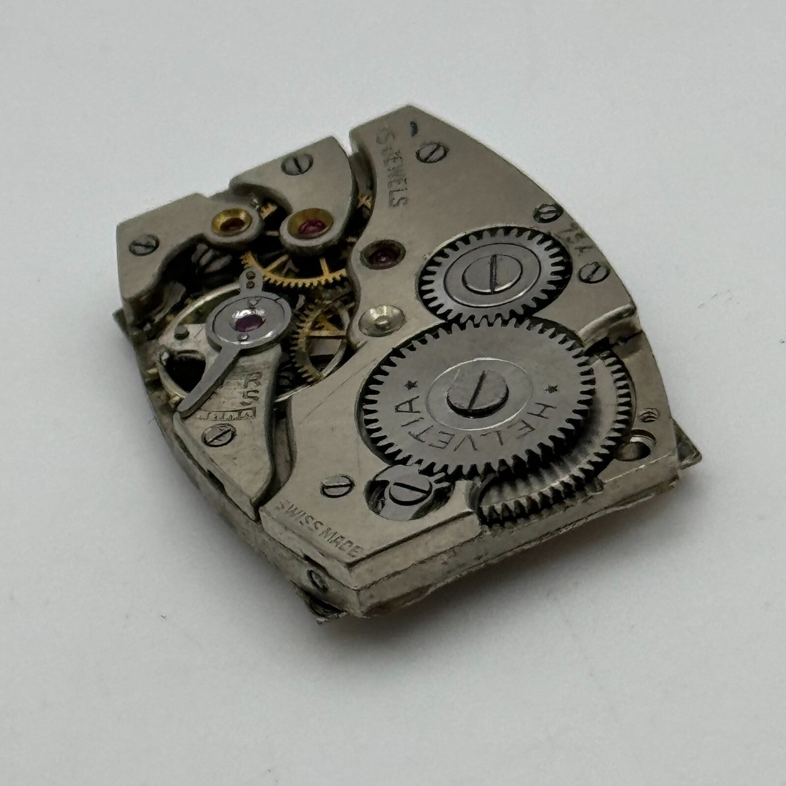 20mm Men's Helvetia 75A Tank Sub Seconds Watch Movement Manual Wind Swiss PARTS