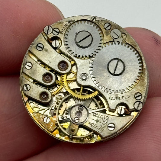 23.6mm Buren C 15 Jewels Balance Intact Manual Wind Swiss Watch Movement PARTS