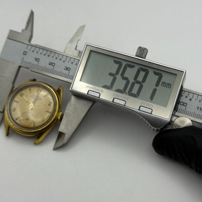33mm Men’s Vintage Junghans J82 Chronometer Swiss Rare Gold Plated Watch PARTS
