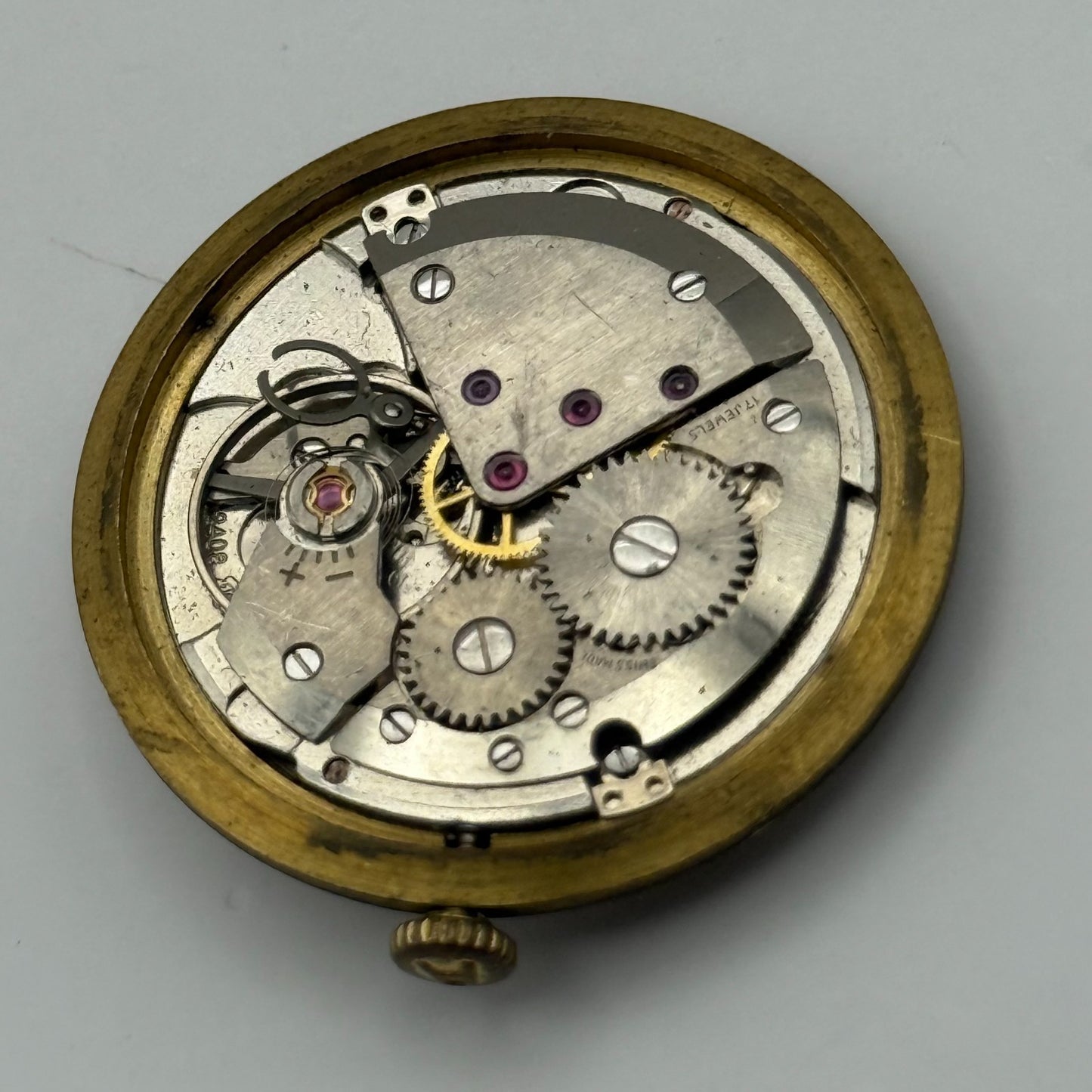 ETA 2408 Watch Movement Avia Manual Wind Vintage Swiss Parts Repair 31.4mm