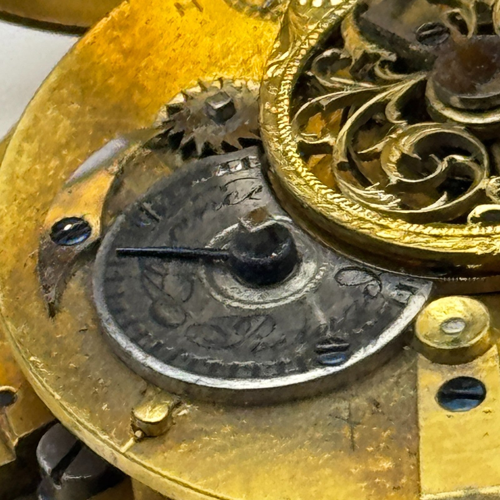Complication French Pocket Watch Movement Signed A Paris Antique Parts / Repair