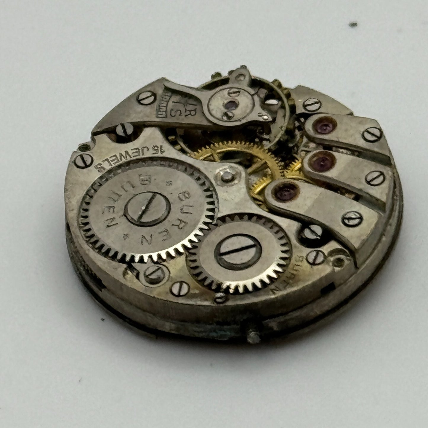 23.6mm Buren 15 Jewels Manual Wind Watch Movement Swiss Vintage PARTS SPARES