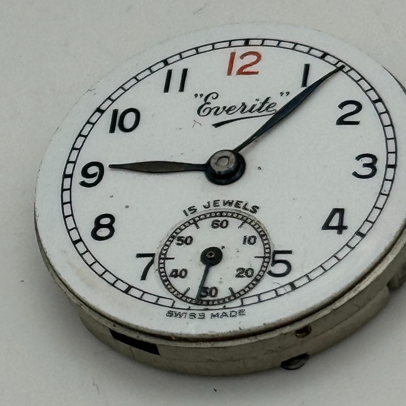 22mm Everite Record 170 Sub Seconds Manual Wind Trench Watch Movement PARTS