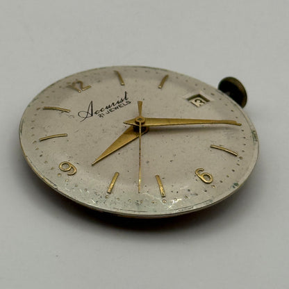 ETA 2409 Watch Movement Running Accurist Date Manual Wind Vintage Parts 25.8mm