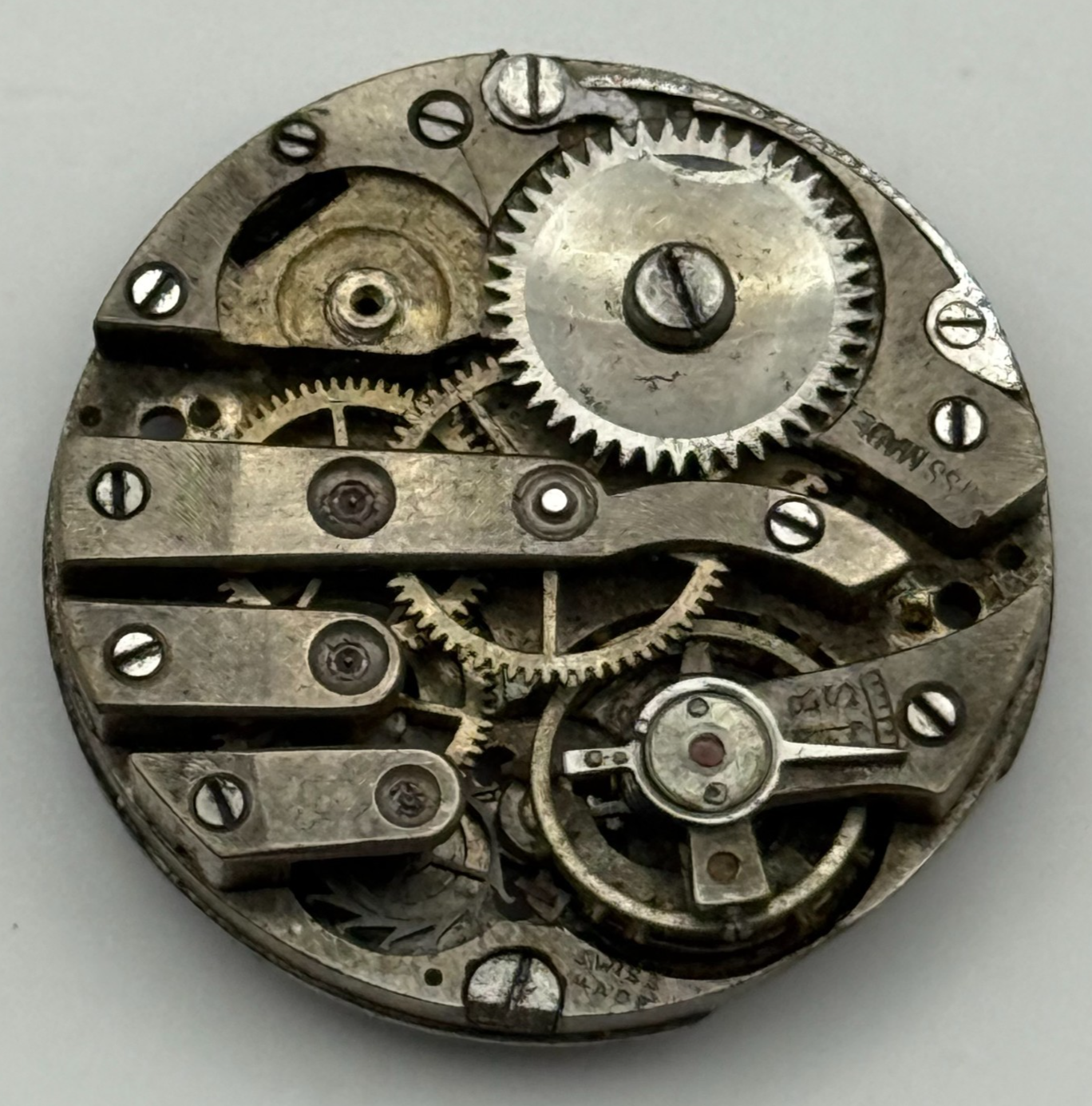 AS A Schild Swiss Watch Movement Manual Wind Vintage Parts Repair Spares 24.7mm