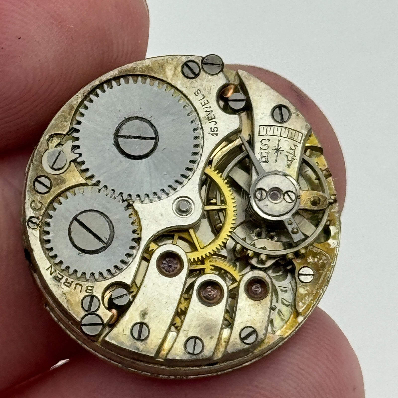 23.6mm Buren C 15 Jewels Balance Intact Manual Wind Swiss Watch Movement PARTS