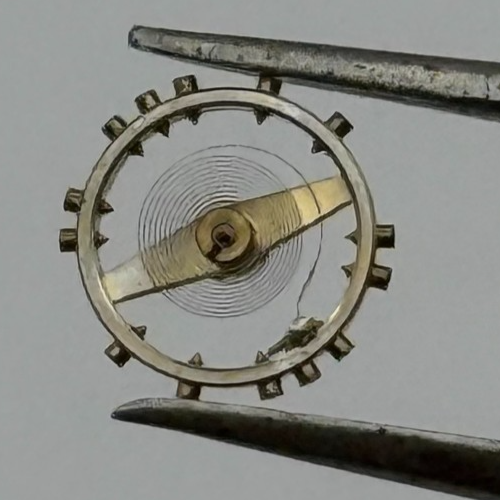 FHF 159 Balance Wheel Complete And Spring 3-10''' 190 M Watch Movement Parts 