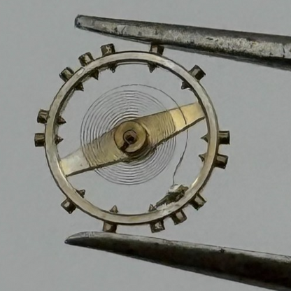 FHF 159 Balance Wheel Complete And Spring 3-10''' 190 M Watch Movement Parts 