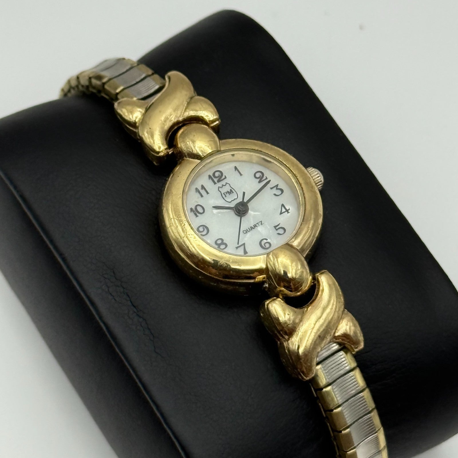 21mm Working Ladies Two Tone Philip Mercier S565S Quartz Watch Expandable Strap