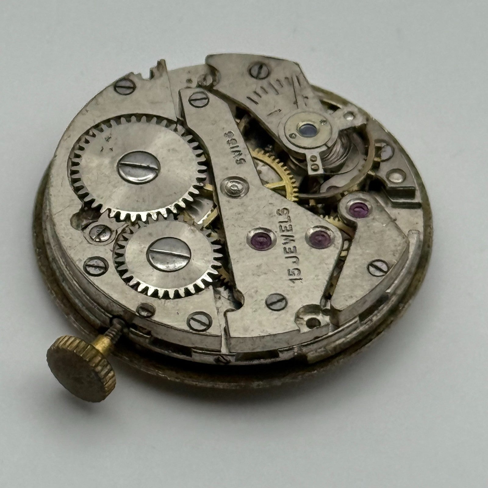 AS 1123 1124 Watch Movement Avia Manual Wind Vintage Swiss Parts Repair 25mm