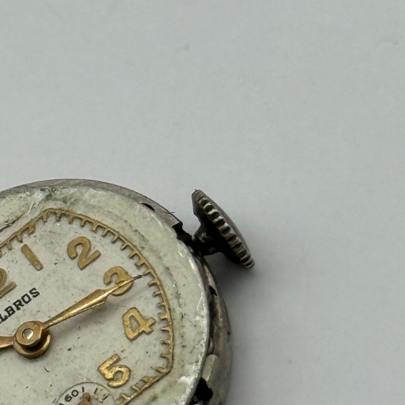 Helbros MXH 7 Jewels Watch Movement Manual Wind Vintage Parts Repair 19.5mm