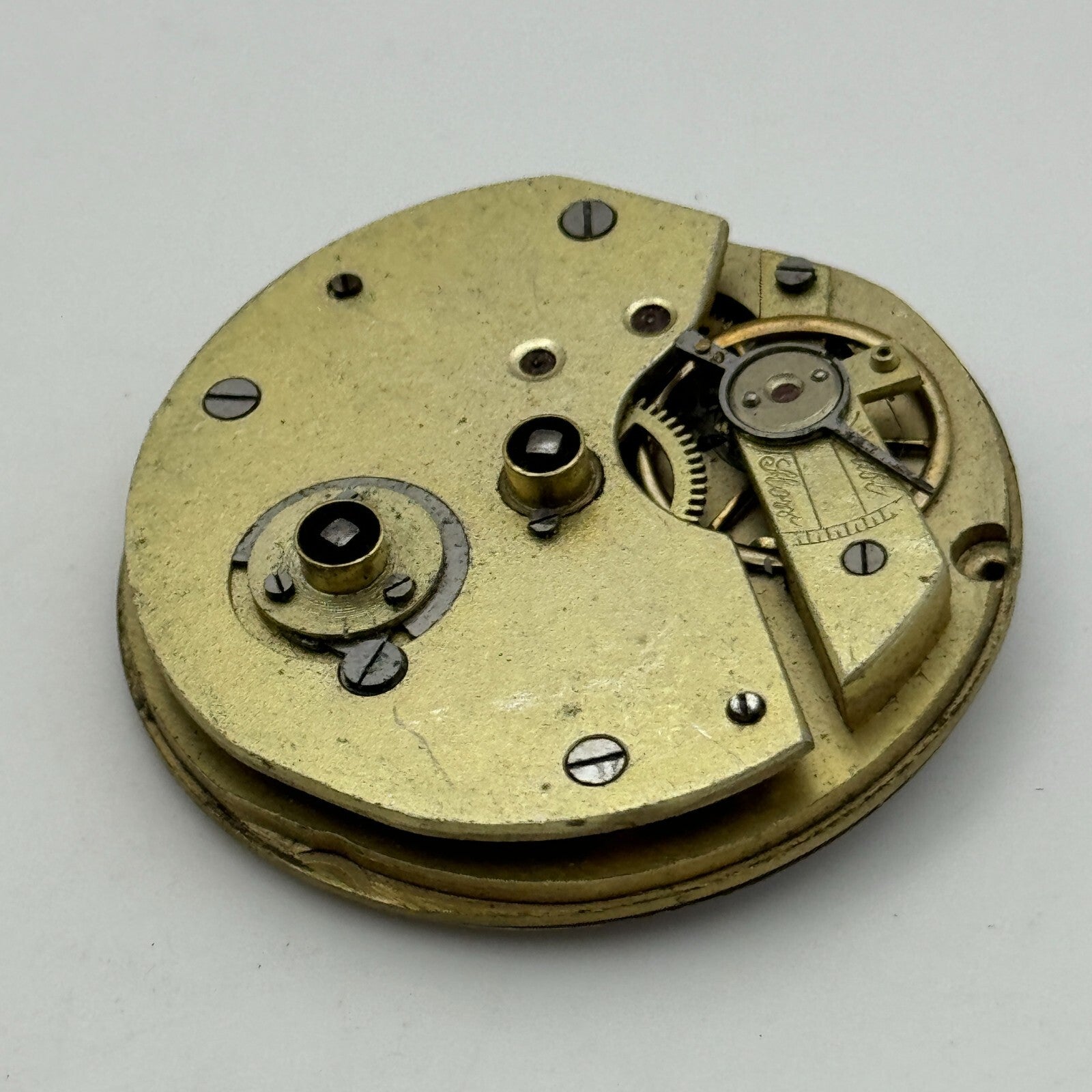 42.7mm Antique Key Wound Sub Seconds Pocket Watch Movement PARTS SPARES REPAIRS
