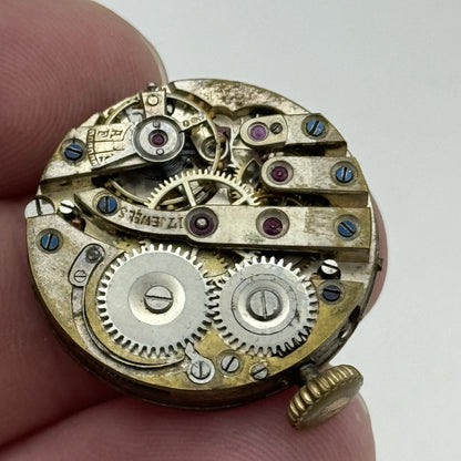 24.9mm Unidentified High Grade 17 Jewels Trench Watch Movement Manual Wind PARTS