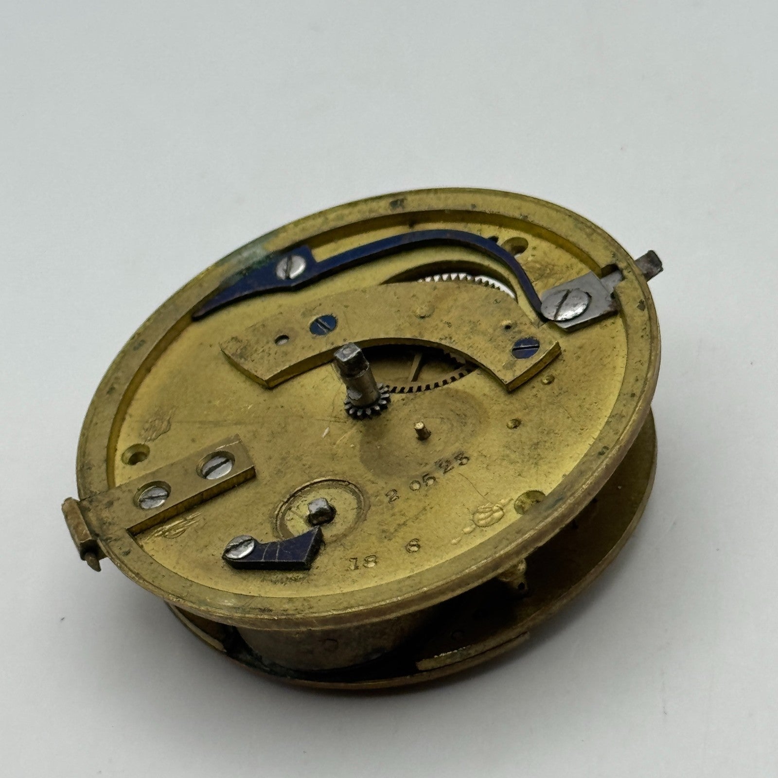 Fusee Pocket Watch Movement Antique English Key Wound Parts Repair Spares 46.4mm