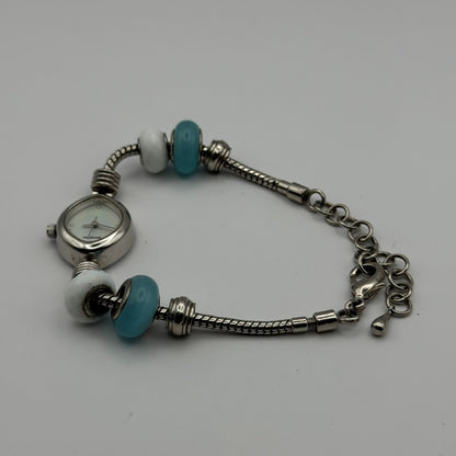 Sekonda Ladies Quartz Watch MOP Dial Beaded Design Bracelet Japan Working 20mm