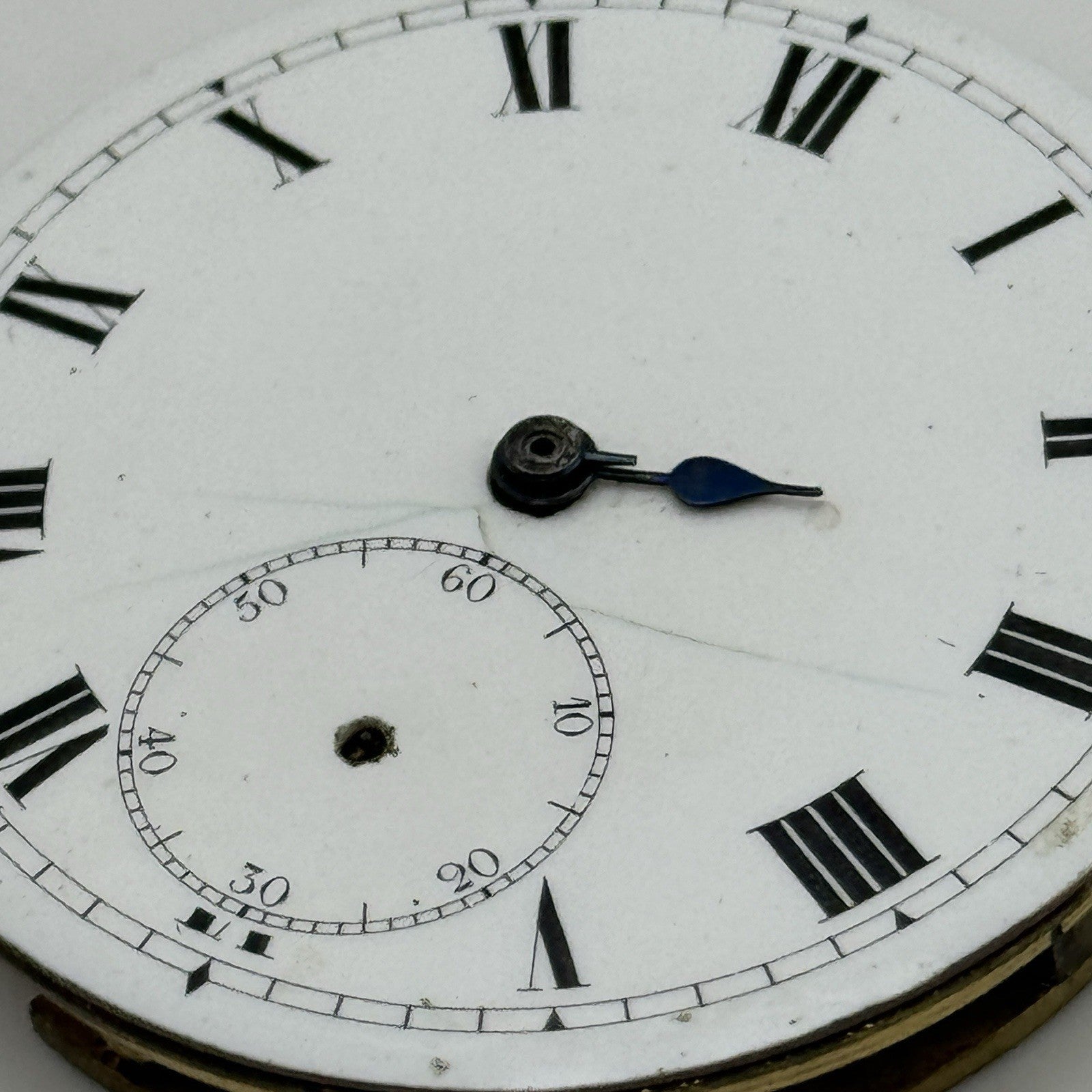 42.8mm Buren Sub Seconds Vintage Pocket Watch Movement And Dial PARTS SPARES