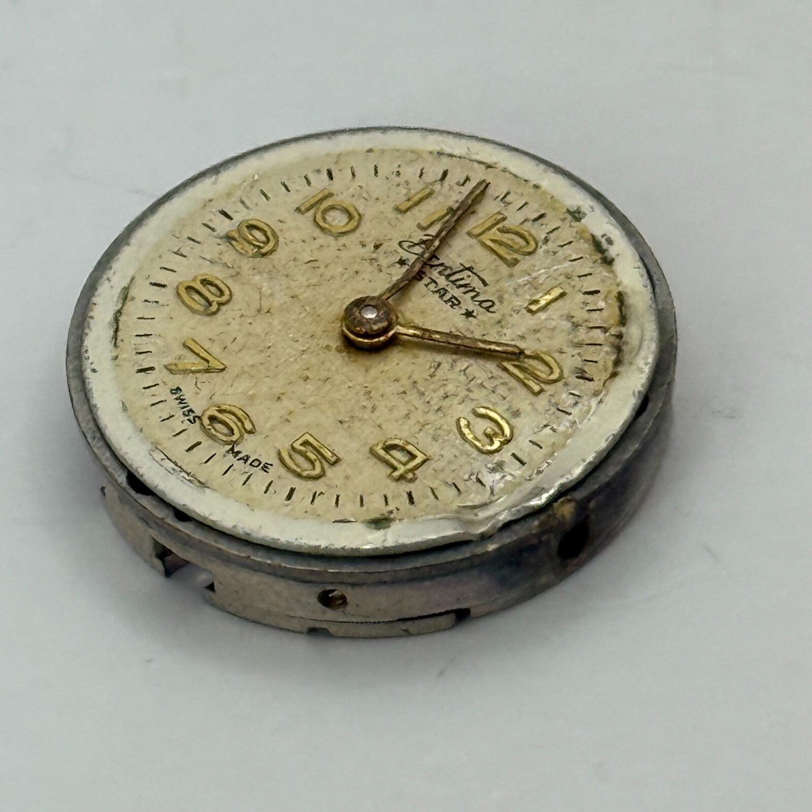 19.6mm Vintage Bentima ETA 2335 Swiss Manual Wind Watch Movement PARTS REPAIR