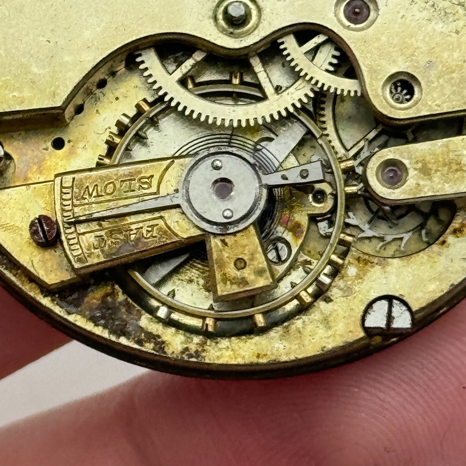 42.7mm Unidentified Antique Key Wound Pocket Watch Movement PARTS SPARES REPAIRS